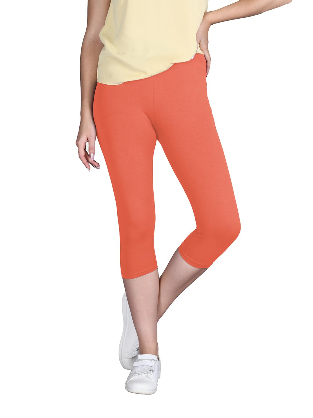 Lyra Women's High-Rise Cotton Capri Leggings - Image 21