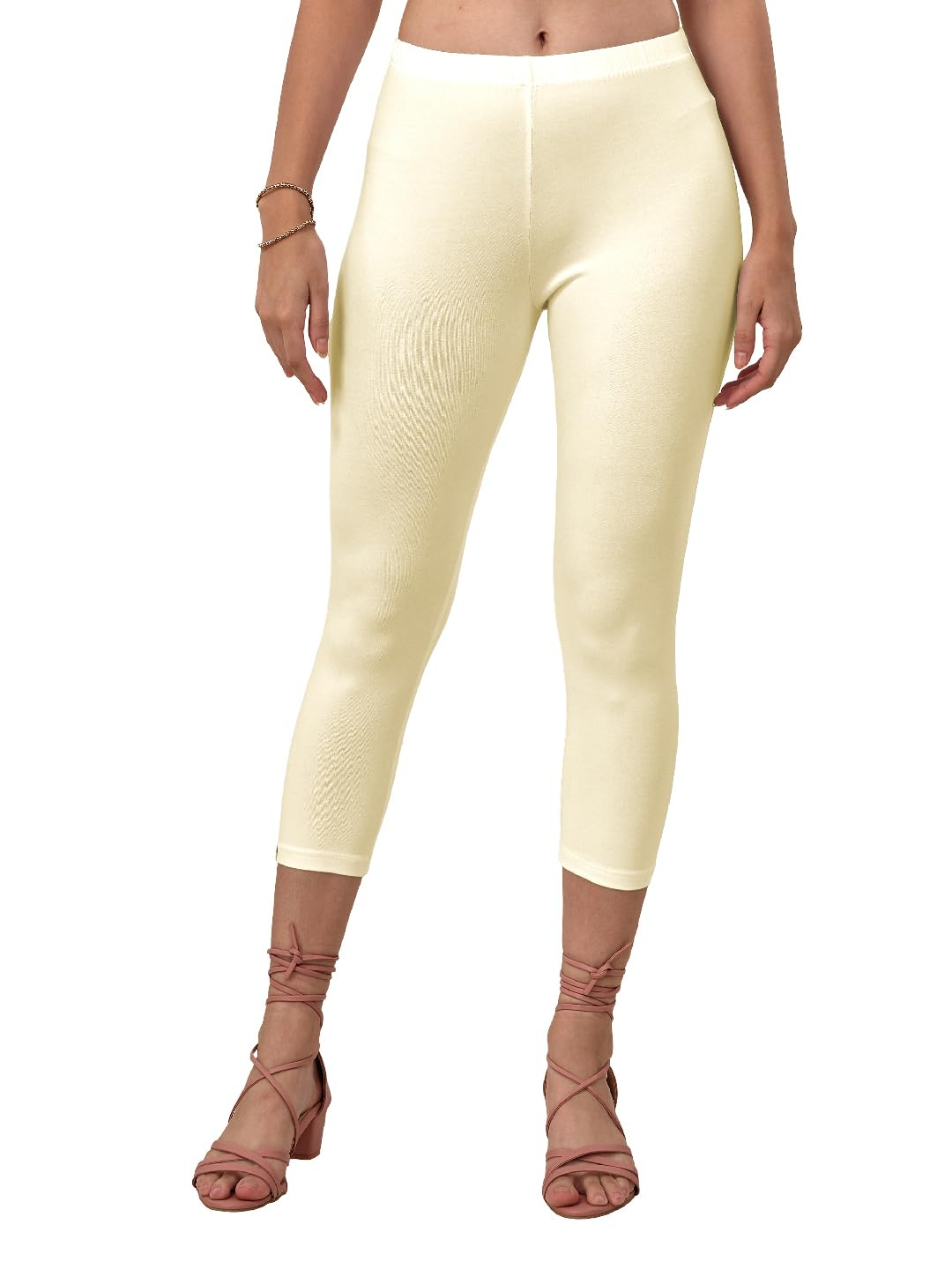 Lyra Women's High-Rise Cotton Capri Leggings - Image 27