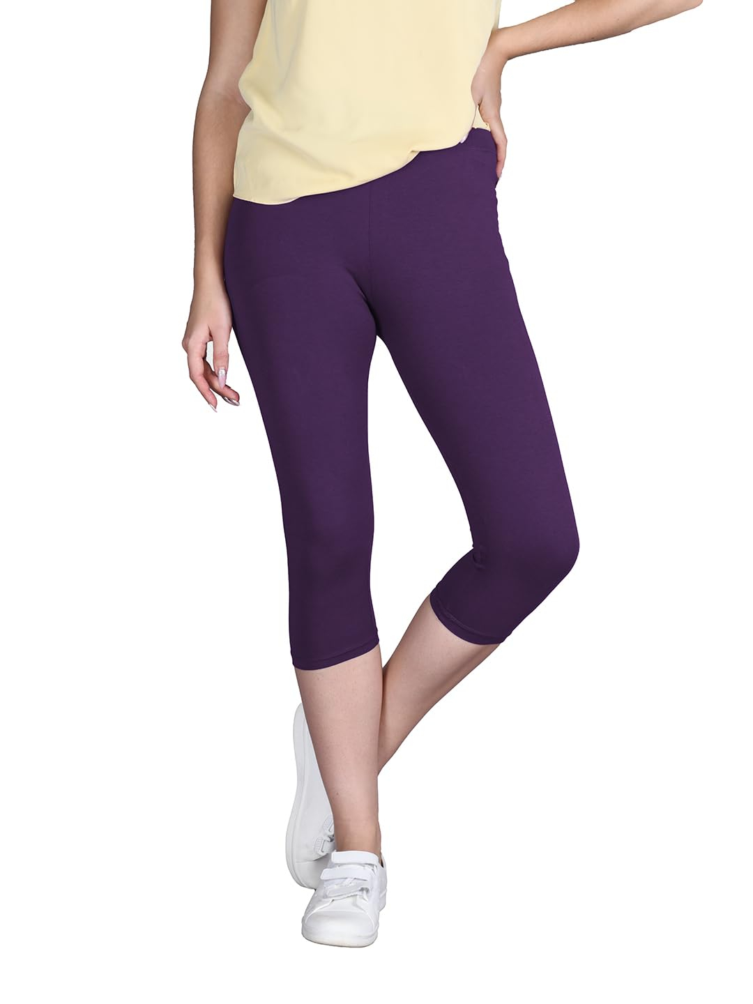 Lyra Women's High-Rise Cotton Capri Leggings - Image 28