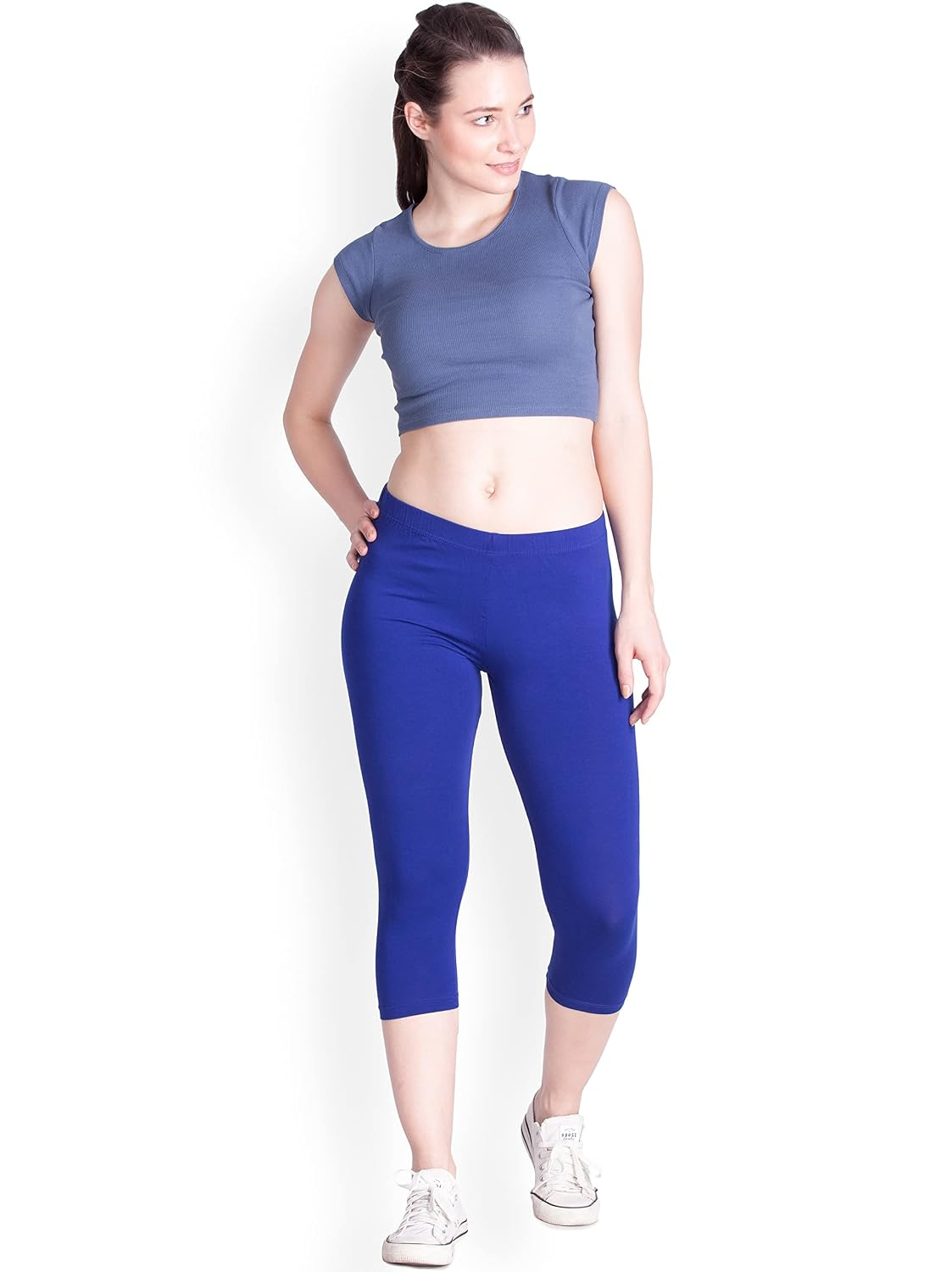 Lyra Women's High-Rise Cotton Capri Leggings - Image 34