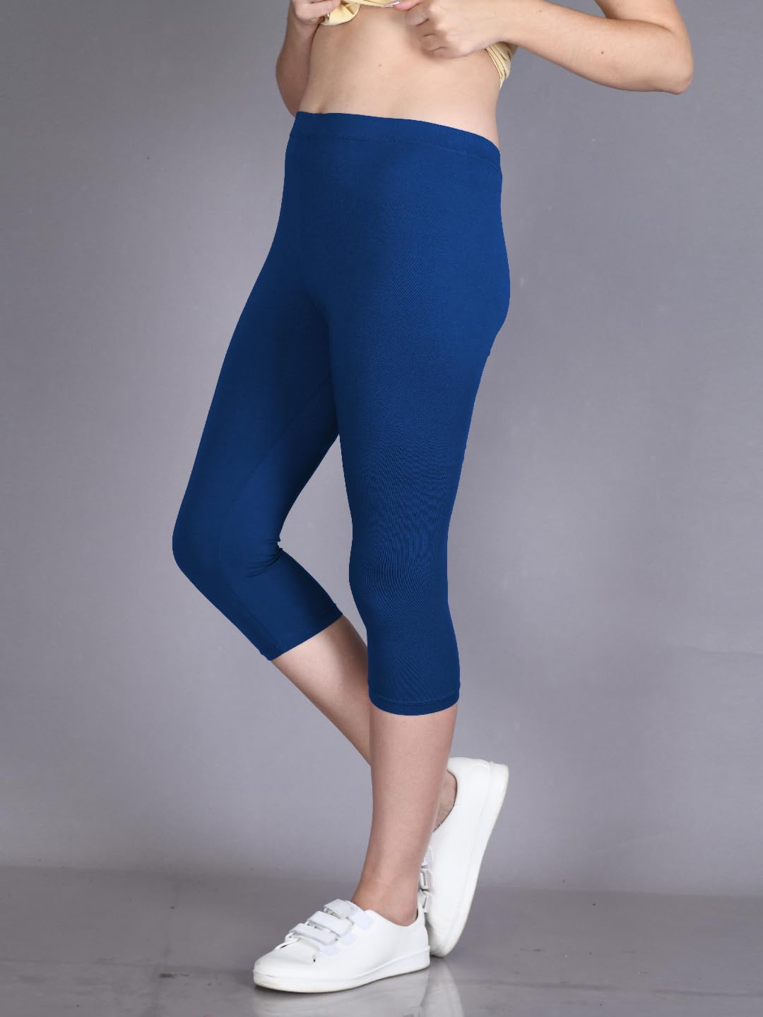 Lyra Women's High-Rise Cotton Capri Leggings - Image 37