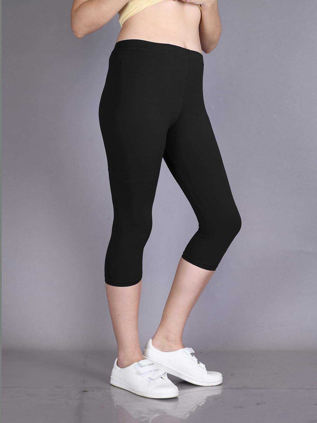Lyra Women's High-Rise Cotton Capri Leggings - Image 44
