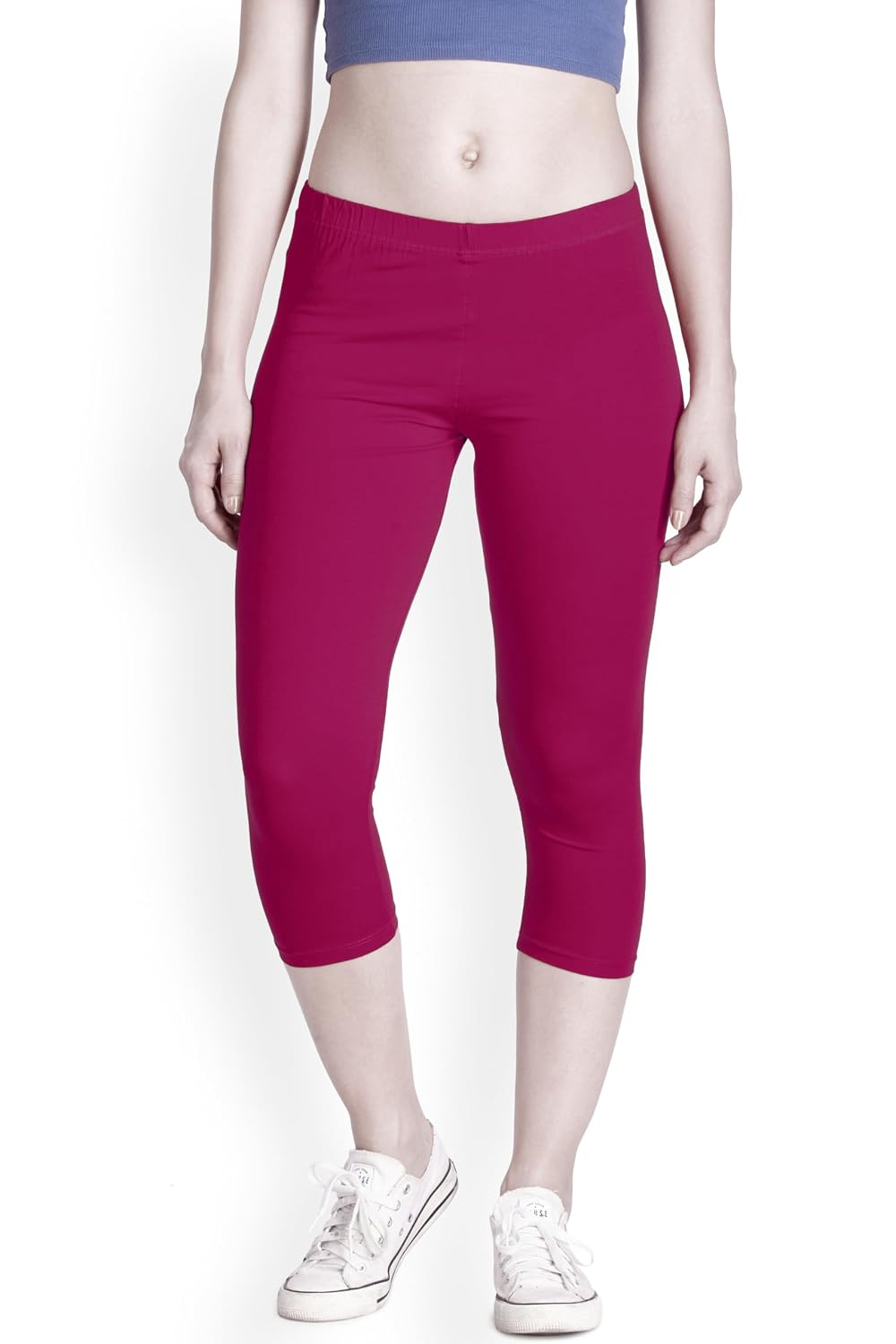 Lyra Women's High-Rise Cotton Capri Leggings - Image 47