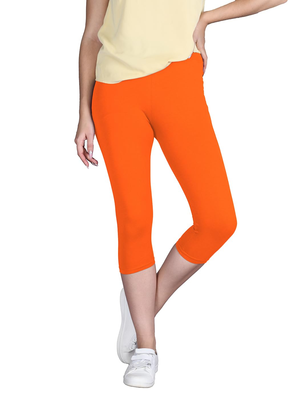 Lyra Women's High-Rise Cotton Capri Leggings - Image 49