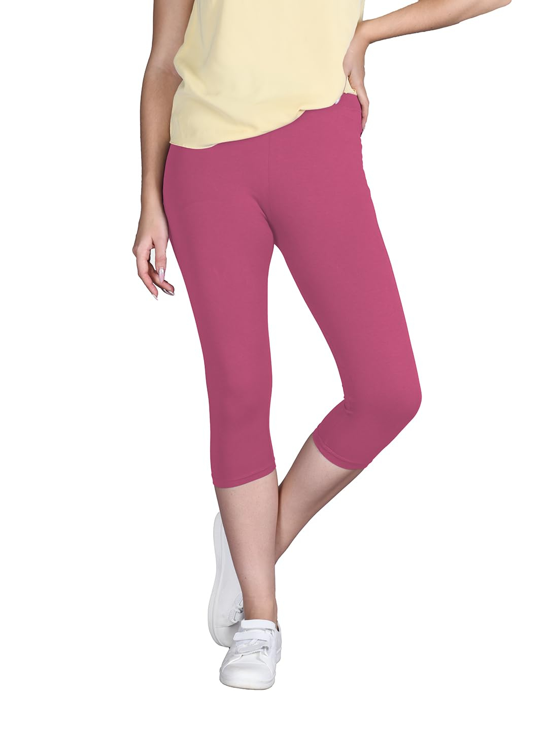 Lyra Women's High-Rise Cotton Capri Leggings - Image 50