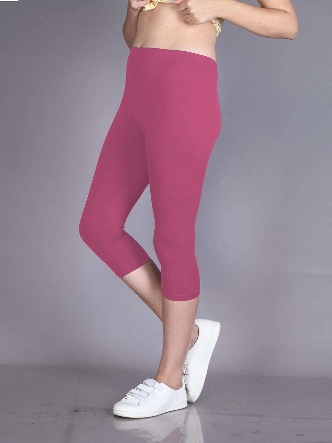 Lyra Women's High-Rise Cotton Capri Leggings - Image 52