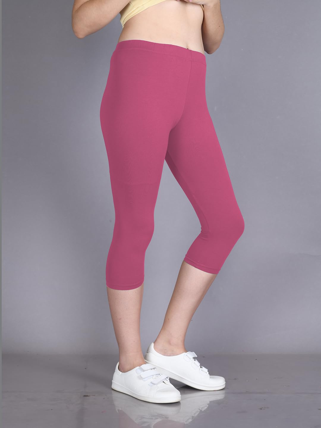 Lyra Women's High-Rise Cotton Capri Leggings - Image 53
