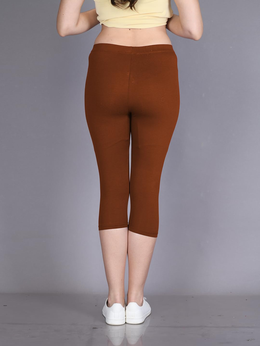 Lyra Women's High-Rise Cotton Capri Leggings - Image 57