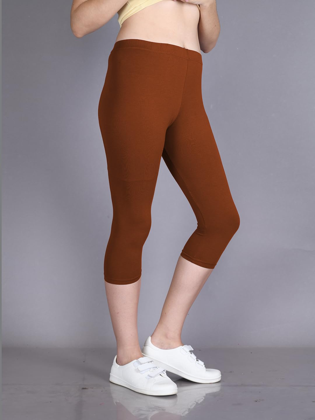 Lyra Women's High-Rise Cotton Capri Leggings - Image 59