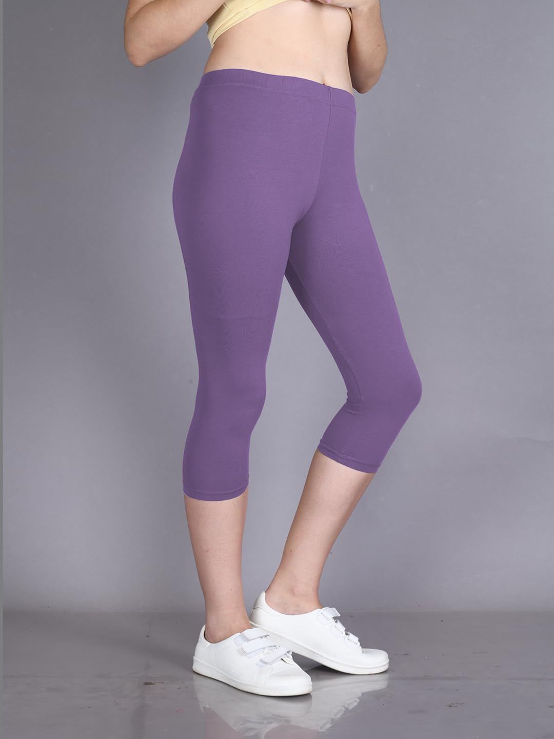 Lyra Women's High-Rise Cotton Capri Leggings - Image 65