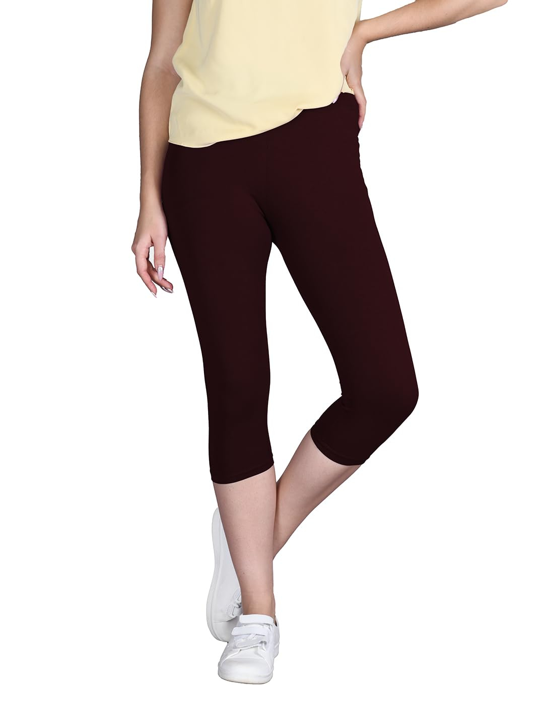 Lyra Women's High-Rise Cotton Capri Leggings - Image 68