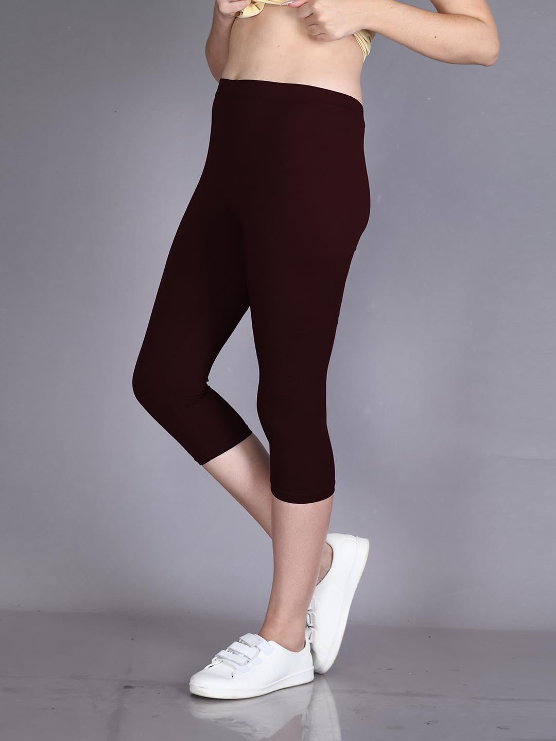 Lyra Women's High-Rise Cotton Capri Leggings - Image 70