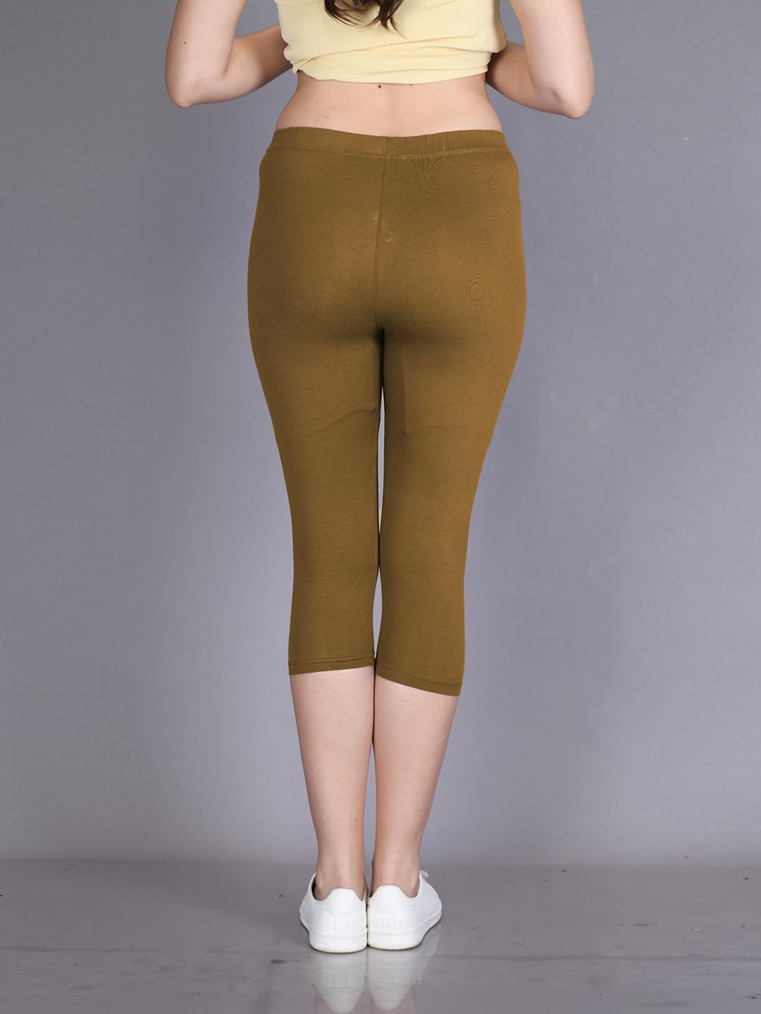 Lyra Women's High-Rise Cotton Capri Leggings - Image 74