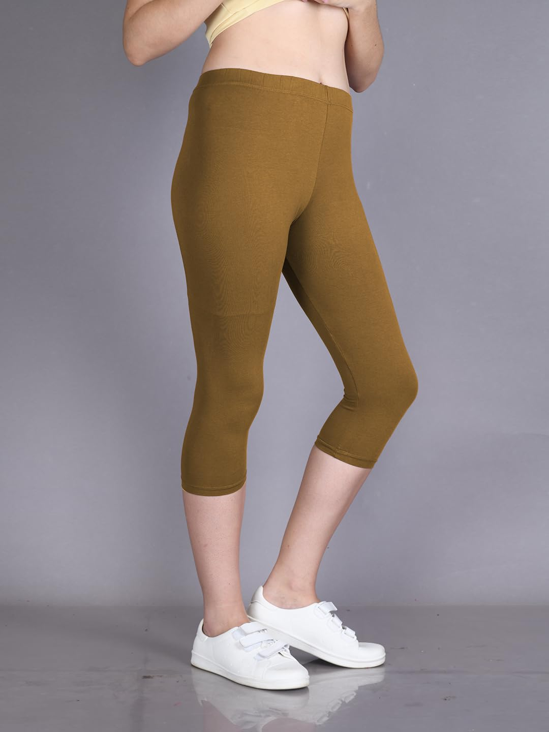 Lyra Women's High-Rise Cotton Capri Leggings - Image 75