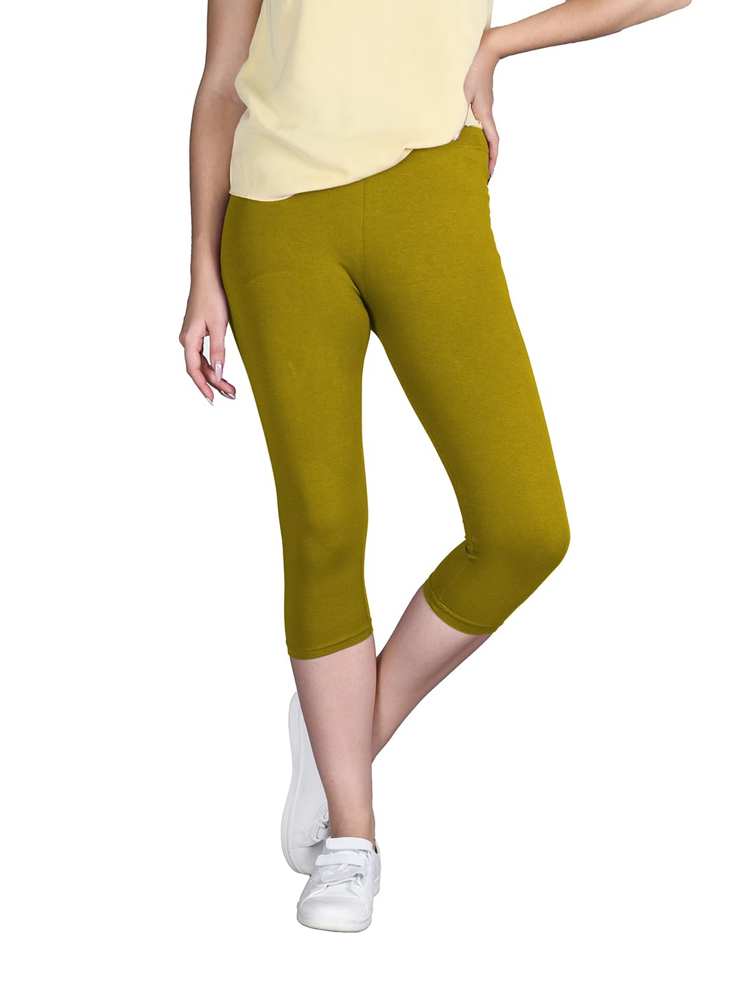 Lyra Women's High-Rise Cotton Capri Leggings - Image 92