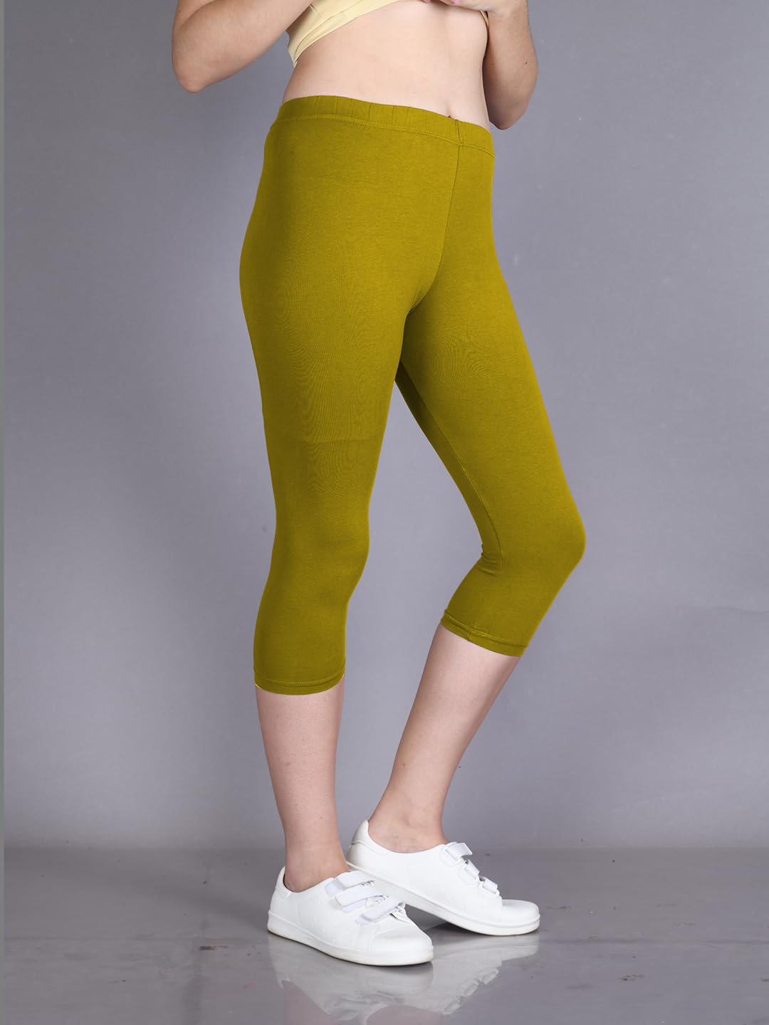 Lyra Women's High-Rise Cotton Capri Leggings - Image 95