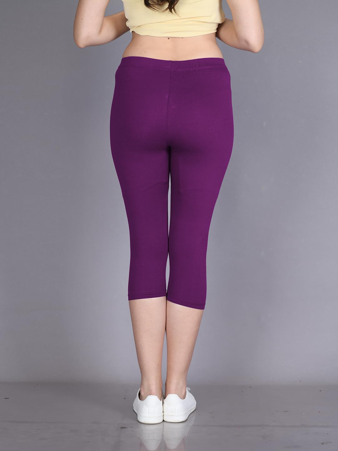 Lyra Women's High-Rise Cotton Capri Leggings - Image 100