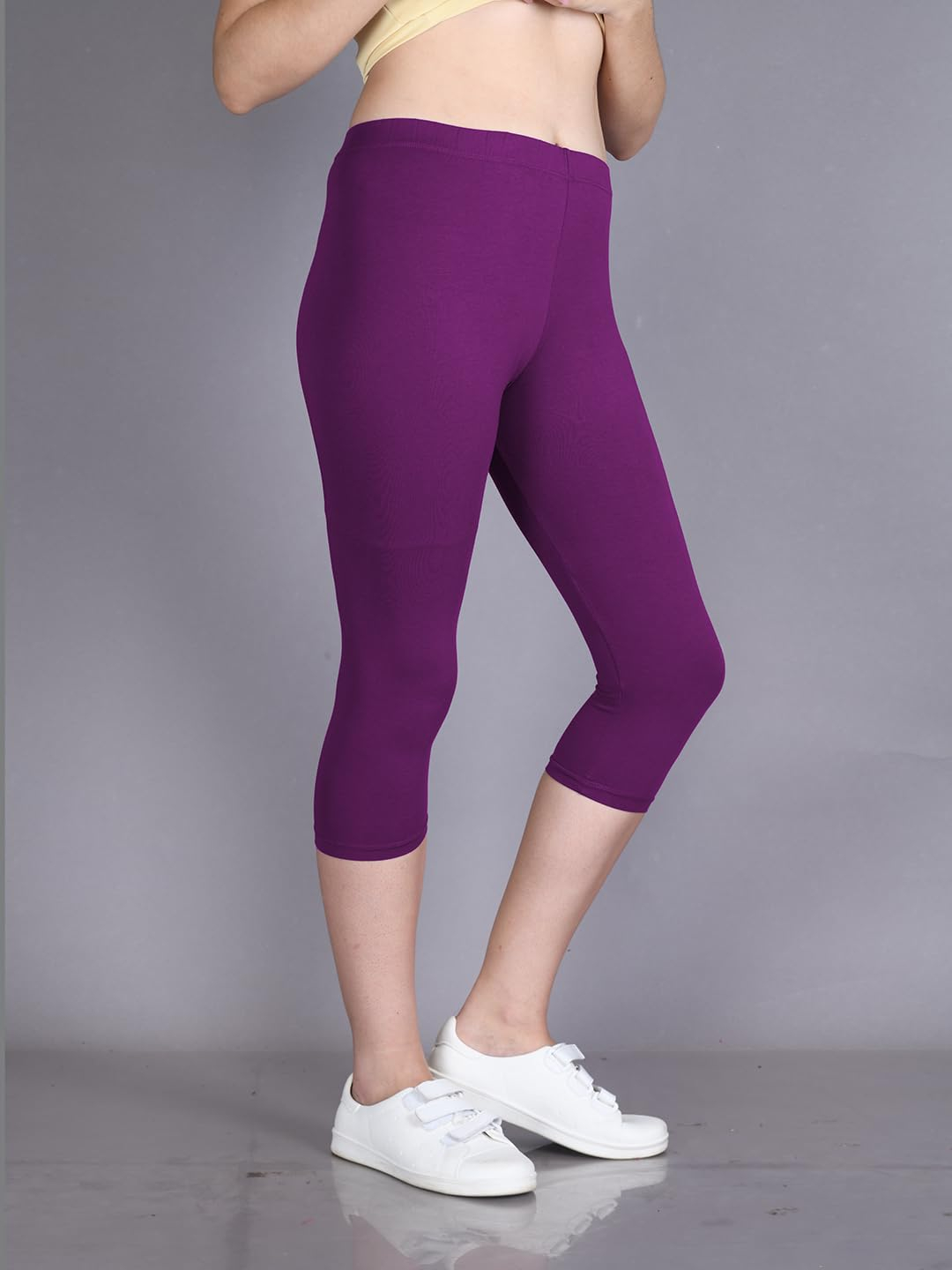 Lyra Women's High-Rise Cotton Capri Leggings - Image 102