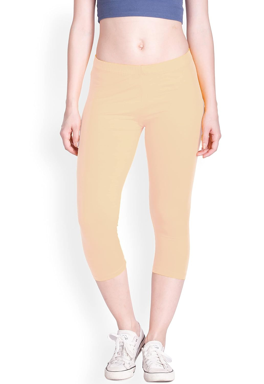 Lyra Women's High-Rise Cotton Capri Leggings - Image 106