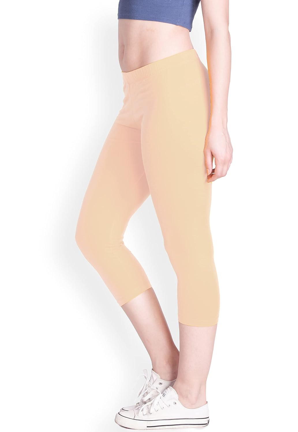 Lyra Women's High-Rise Cotton Capri Leggings - Image 107