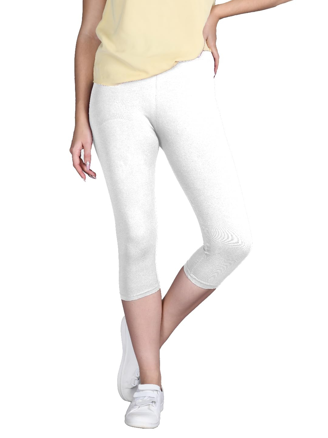 Lyra Women's High-Rise Cotton Capri Leggings - Image 110