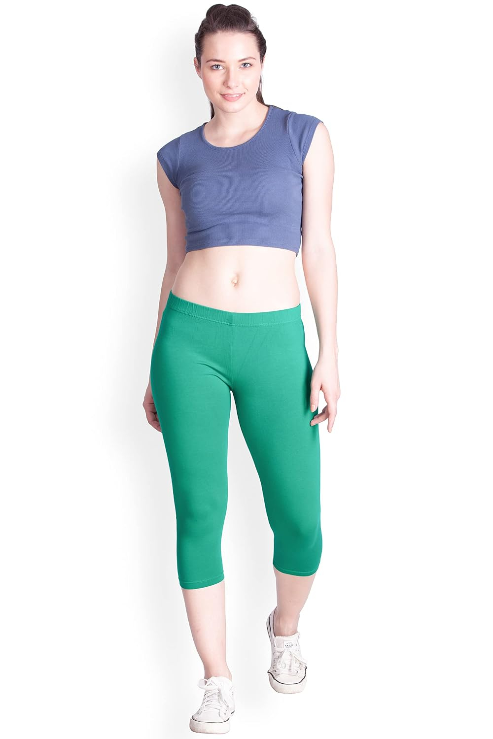 Lyra Women's High-Rise Cotton Capri Leggings - Image 116