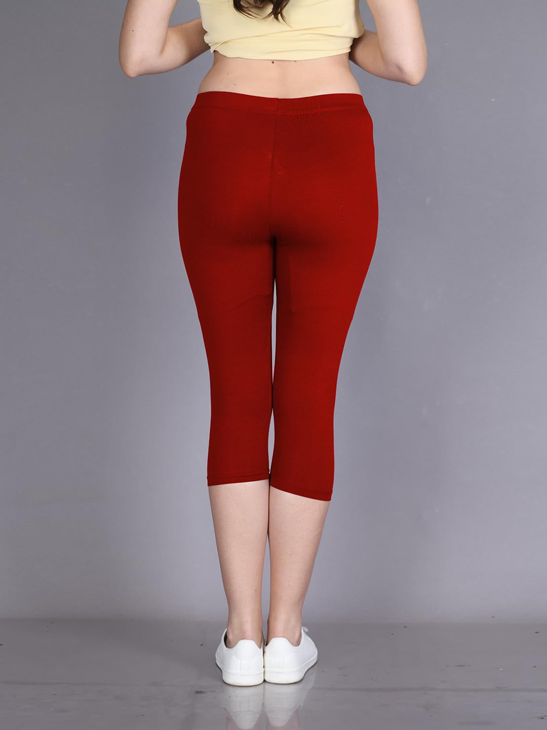 Lyra Women's High-Rise Cotton Capri Leggings - Image 119