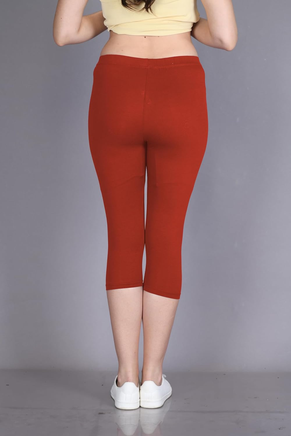 Lyra Women's High-Rise Cotton Capri Leggings - Image 130