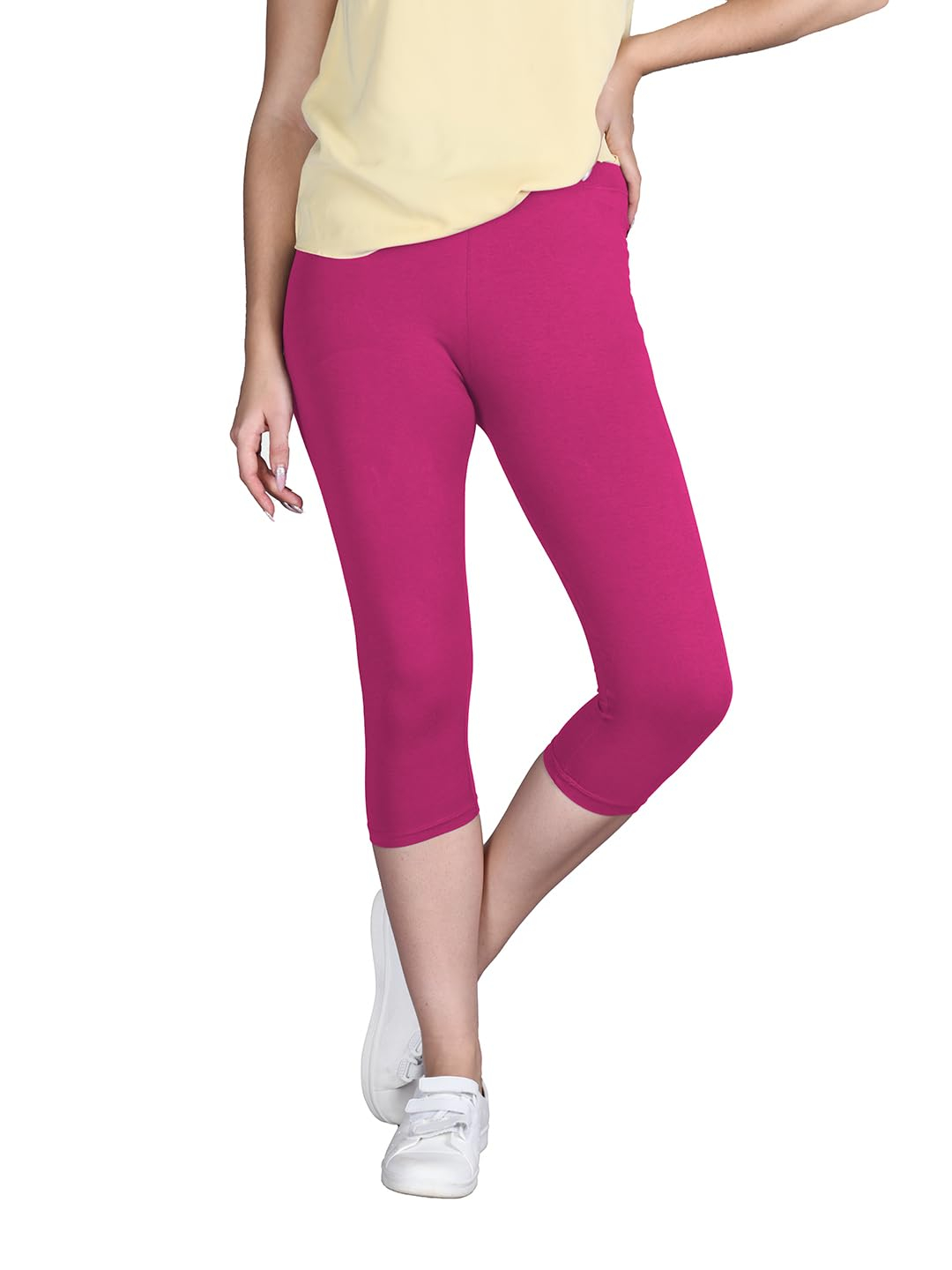 Lyra Women's High-Rise Cotton Capri Leggings - Image 141