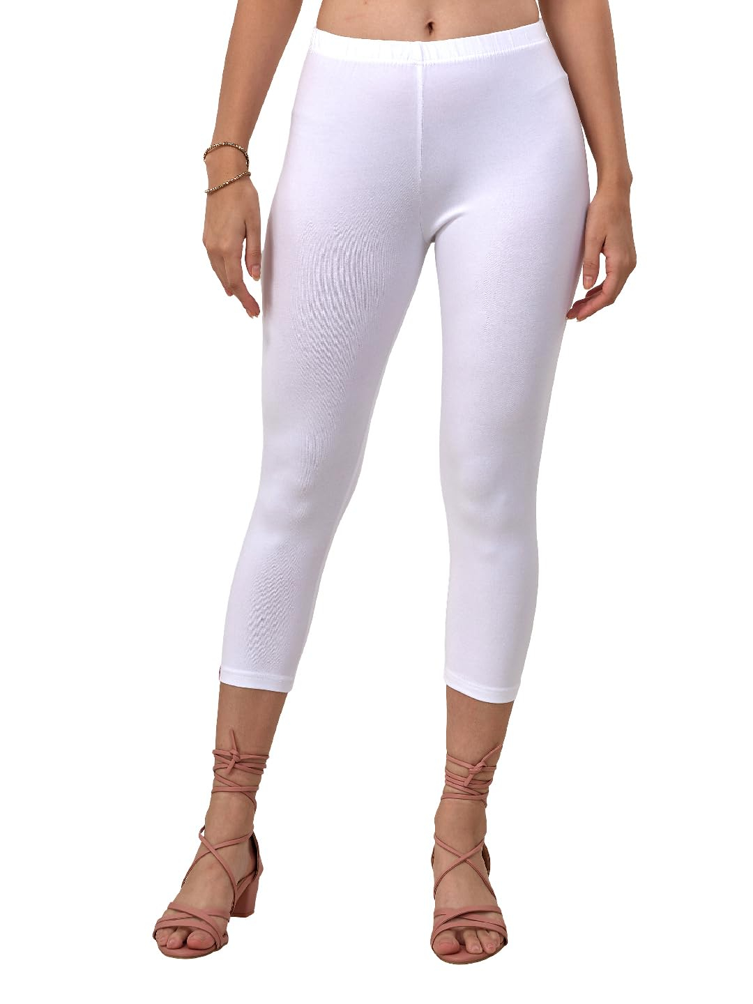 Lyra Women's High-Rise Cotton Capri Leggings - Image 148