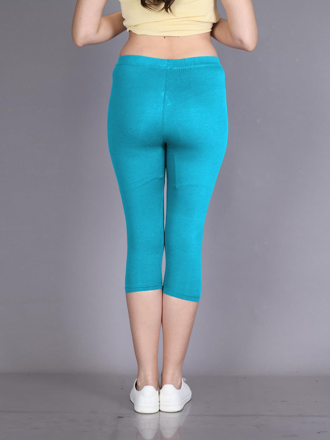Lyra Women's High-Rise Cotton Capri Leggings - Image 156