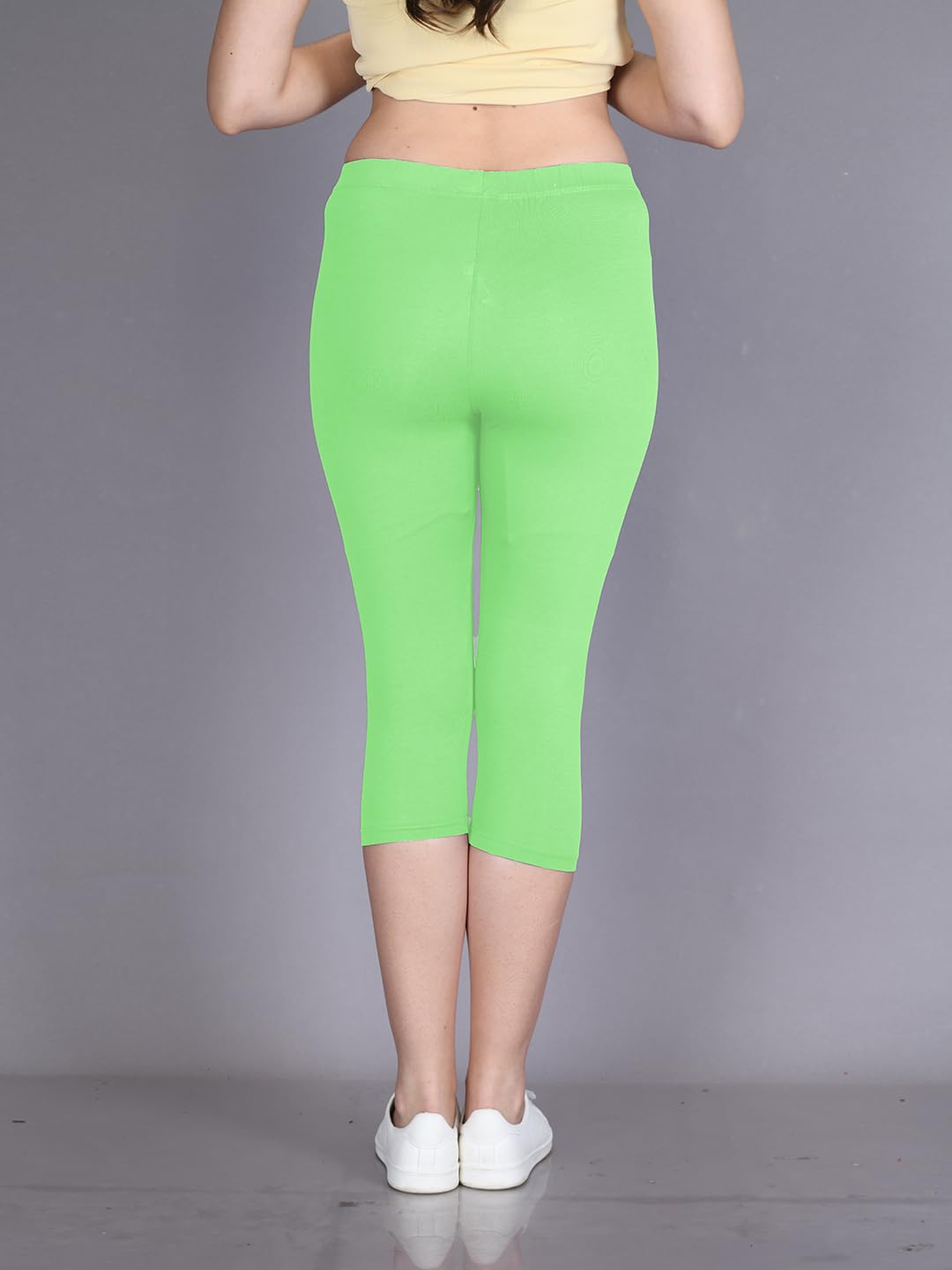 Lyra Women's High-Rise Cotton Capri Leggings - Image 163