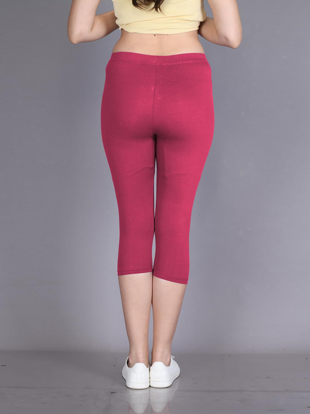Lyra Women's High-Rise Cotton Capri Leggings - Image 177