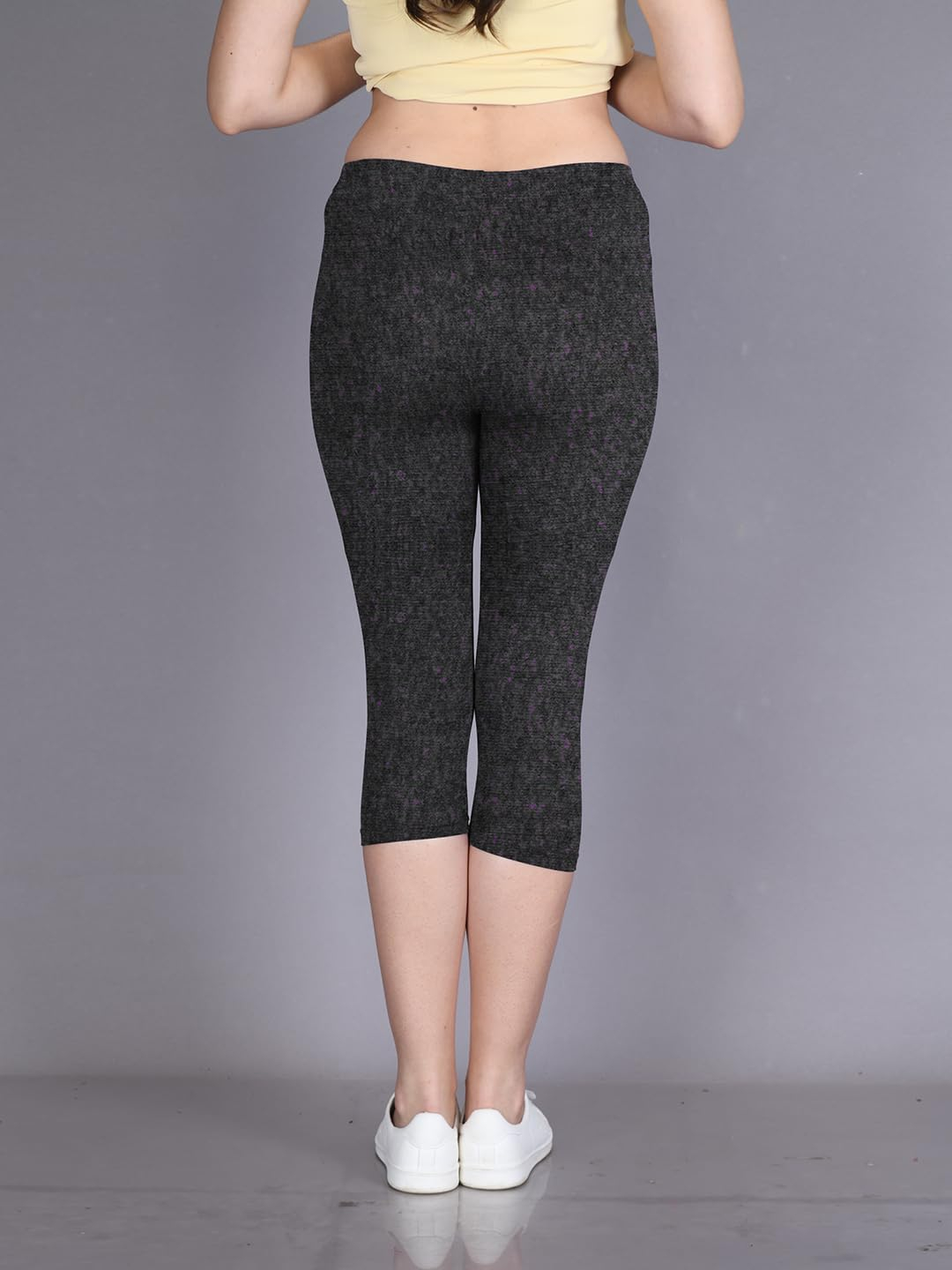 Lyra Women's High-Rise Cotton Capri Leggings - Image 183
