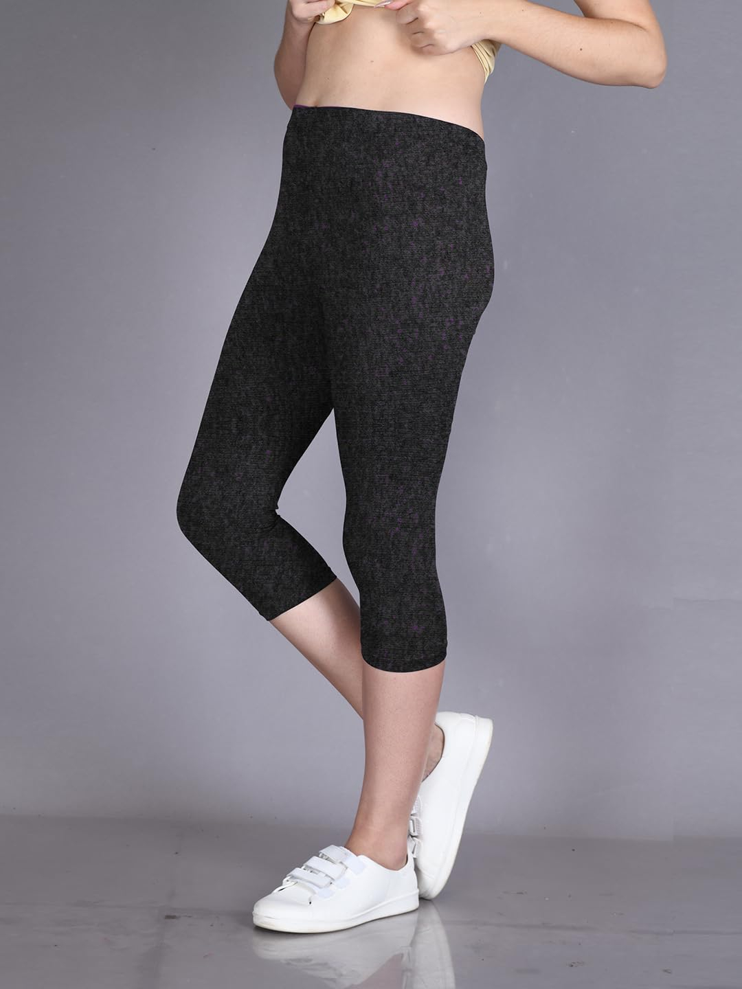 Lyra Women's High-Rise Cotton Capri Leggings - Image 184