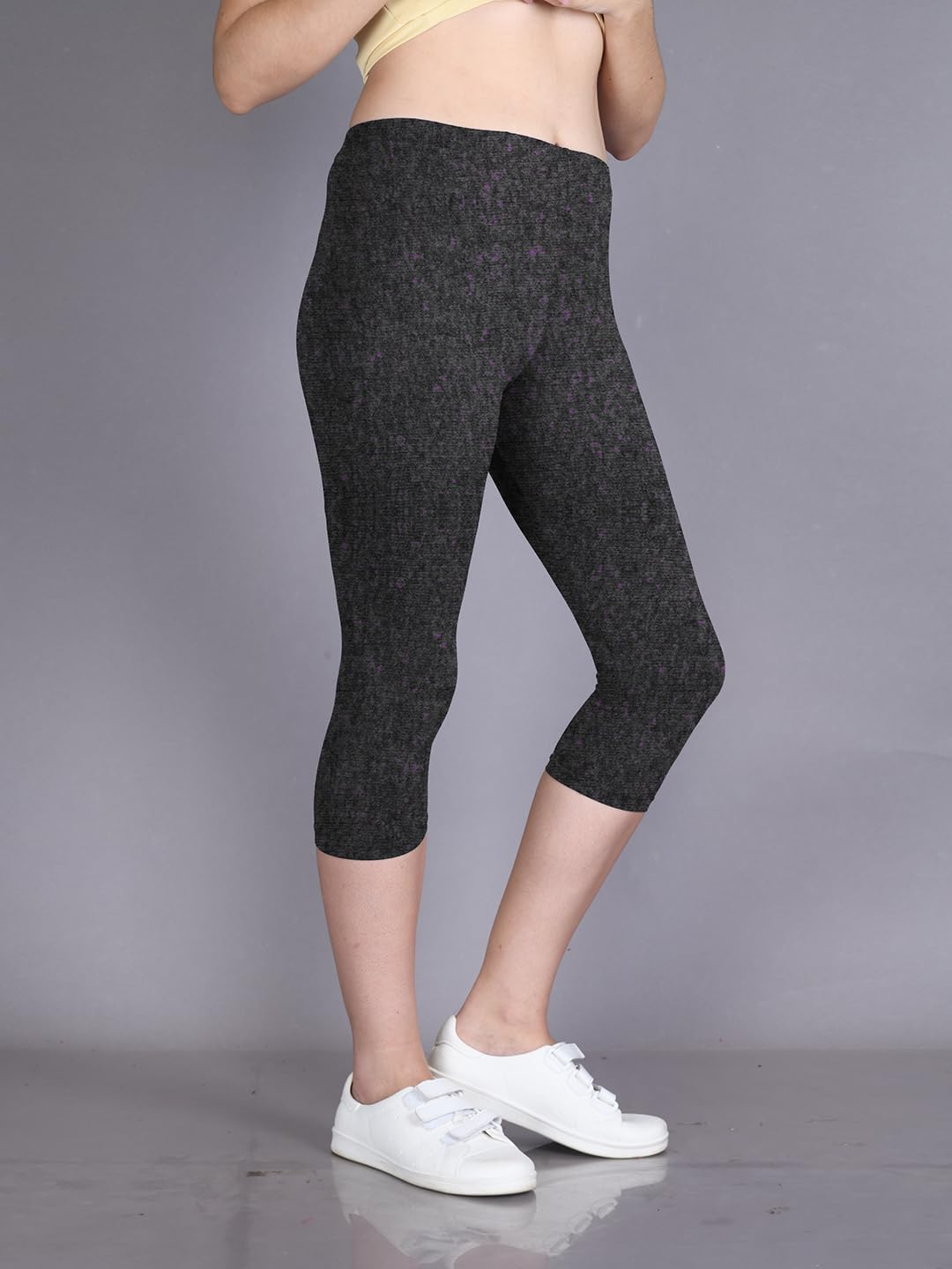 Lyra Women's High-Rise Cotton Capri Leggings - Image 185