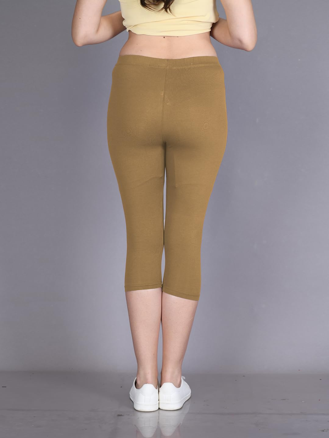 Lyra Women's High-Rise Cotton Capri Leggings - Image 196
