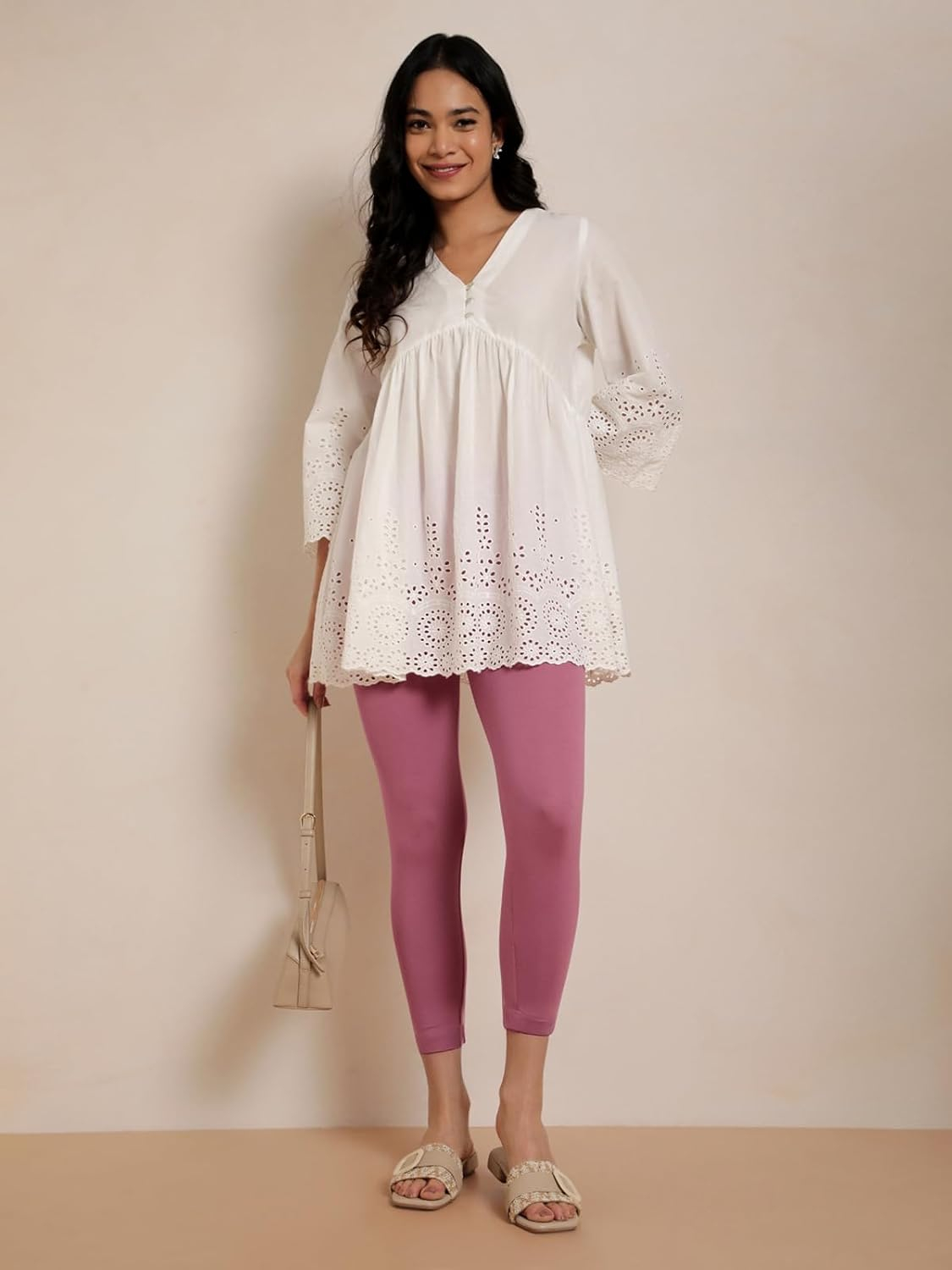 Twin Birds Women's Viscose High-Ankle Leggings - Image 67