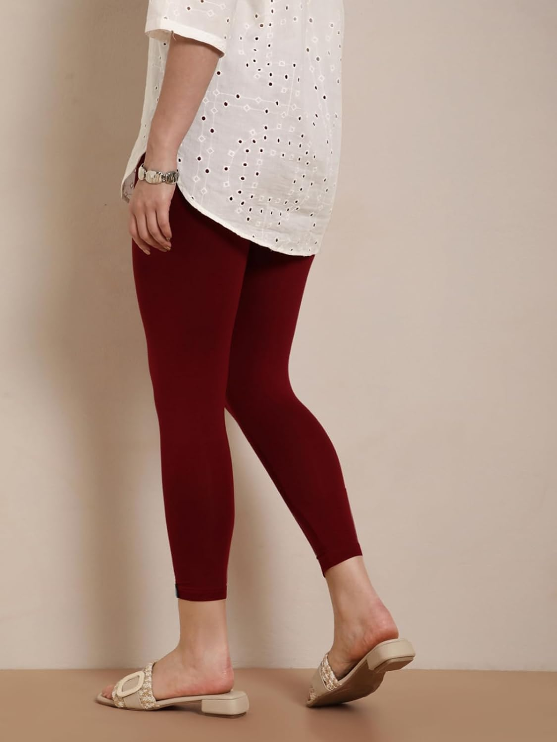 Twin Birds Women's Viscose High-Ankle Leggings - Image 78