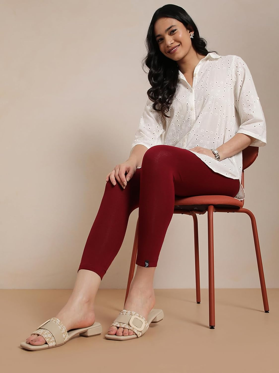 Twin Birds Women's Viscose High-Ankle Leggings - Image 80