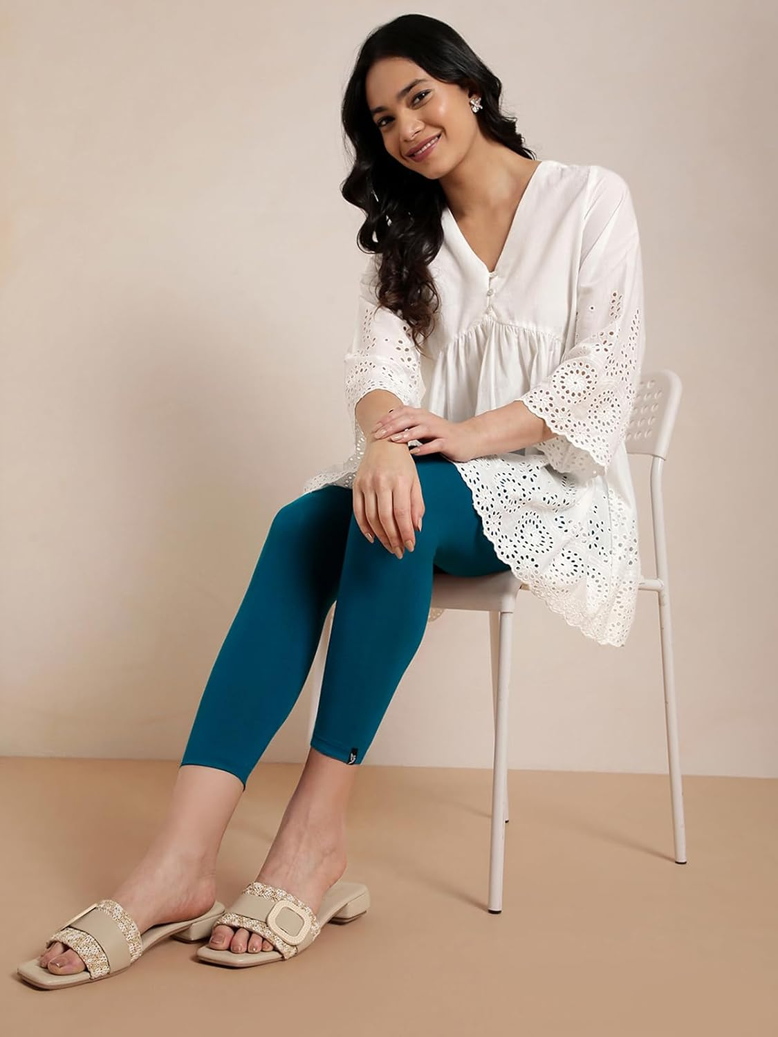Twin Birds Women's Viscose High-Ankle Leggings - Image 134
