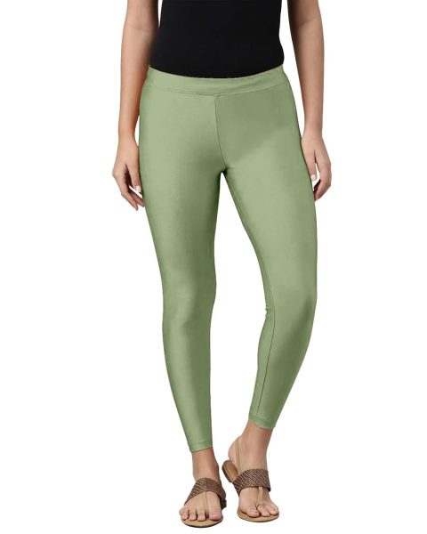 Mehrang Women's Slim-Fit Ankle-Length Shimmer Leggings