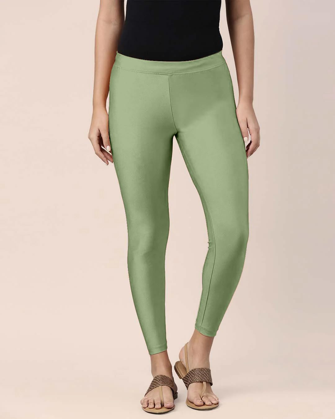 Mehrang Women's Slim-Fit Ankle-Length Shimmer Leggings - Image 6