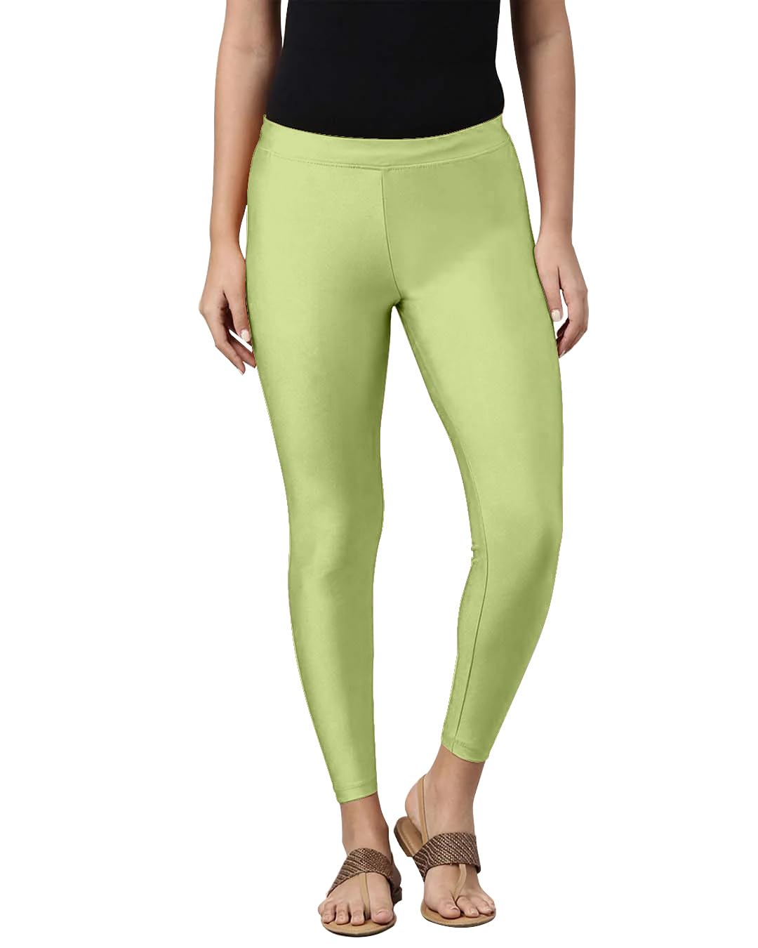 Mehrang Women's Slim-Fit Ankle-Length Shimmer Leggings - Image 8
