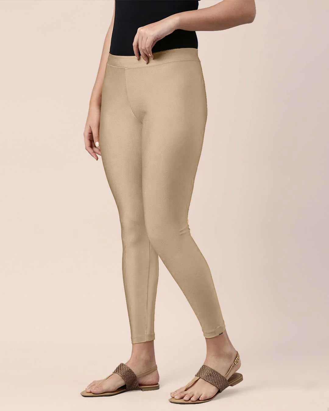 Mehrang Women's Slim-Fit Ankle-Length Shimmer Leggings - Image 25