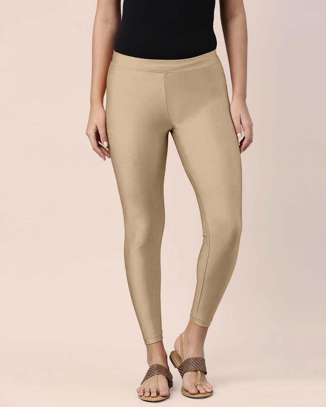 Mehrang Women's Slim-Fit Ankle-Length Shimmer Leggings - Image 27