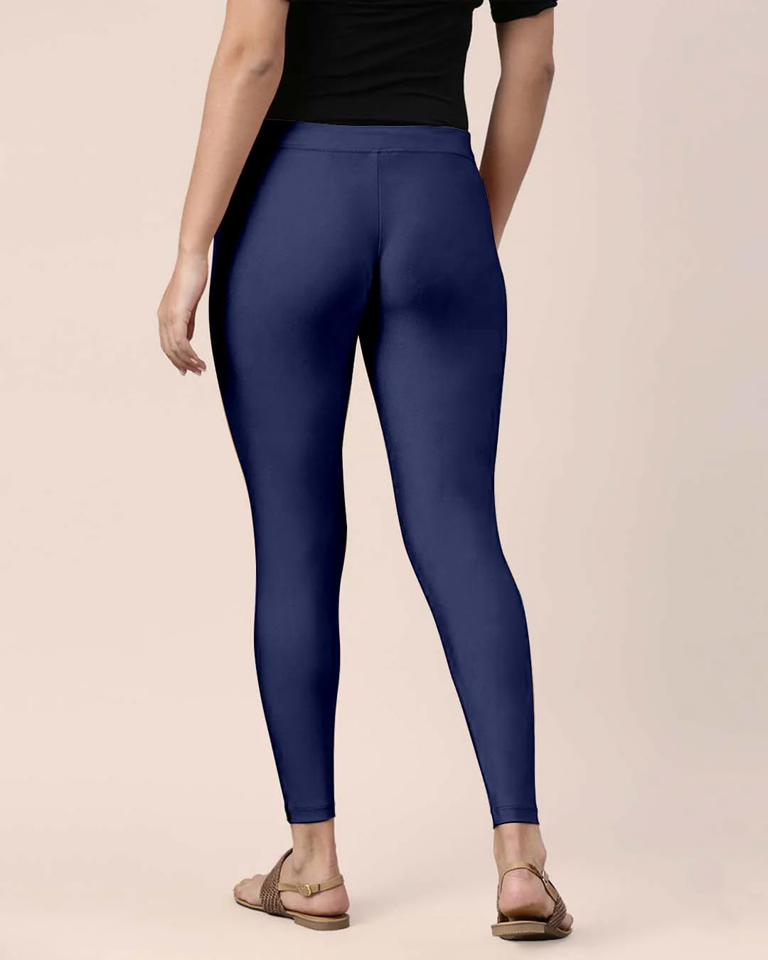 Mehrang Women's Slim-Fit Ankle-Length Shimmer Leggings - Image 30
