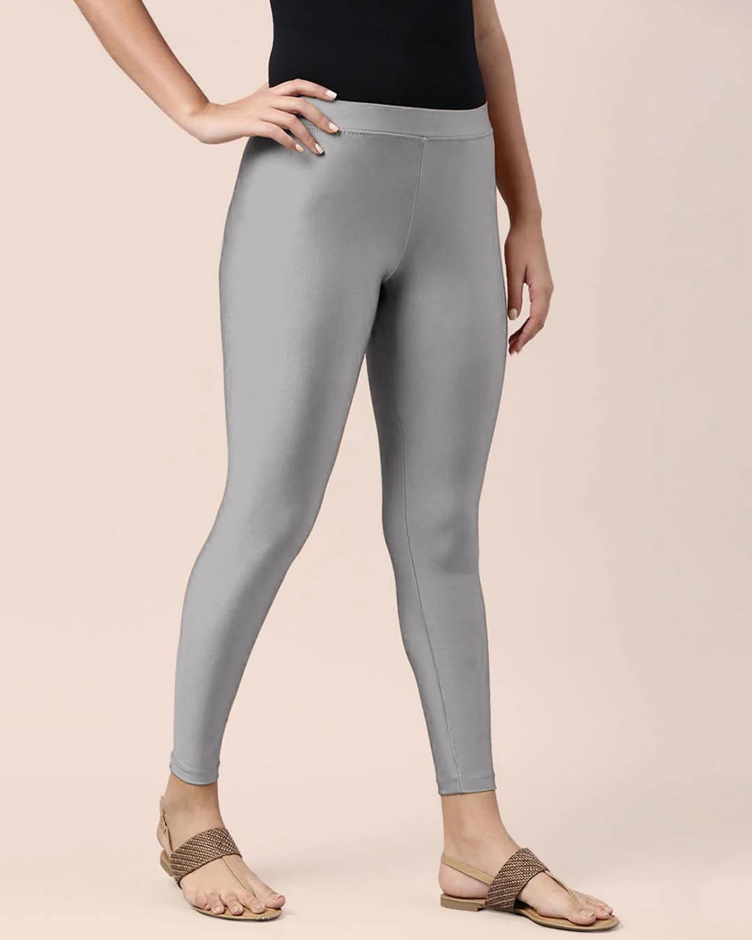 Mehrang Women's Slim-Fit Ankle-Length Shimmer Leggings - Image 40
