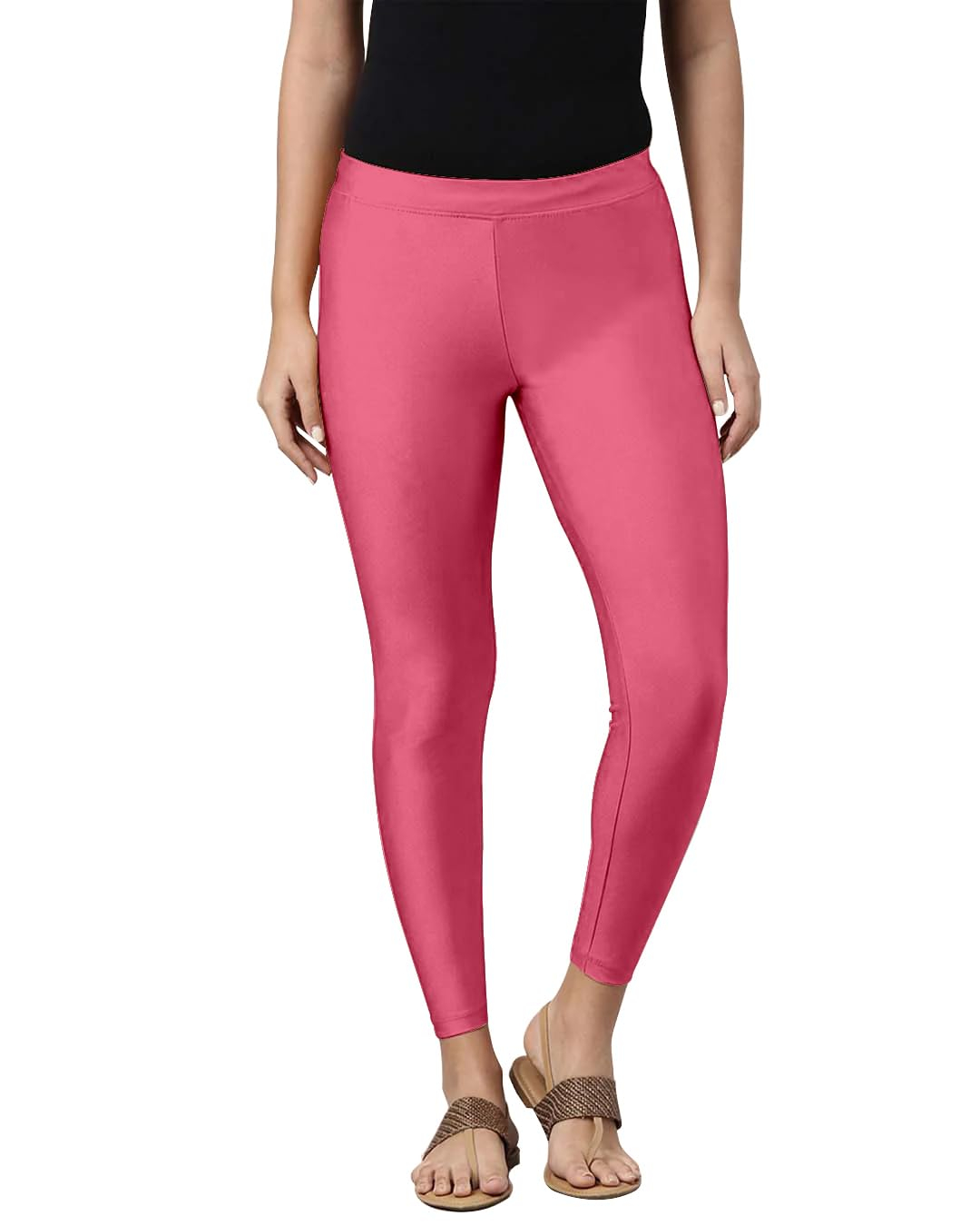 Mehrang Women's Slim-Fit Ankle-Length Shimmer Leggings - Image 43