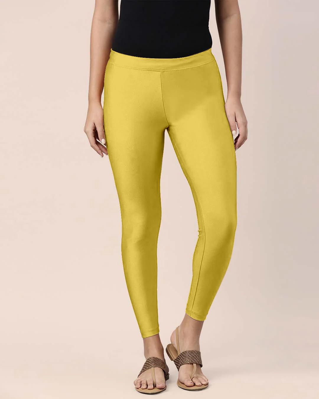 Mehrang Women's Slim-Fit Ankle-Length Shimmer Leggings - Image 55